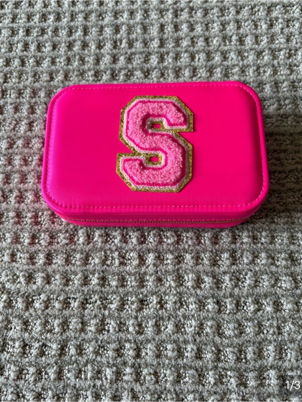Kids Pink Initial 'S' Travel Case